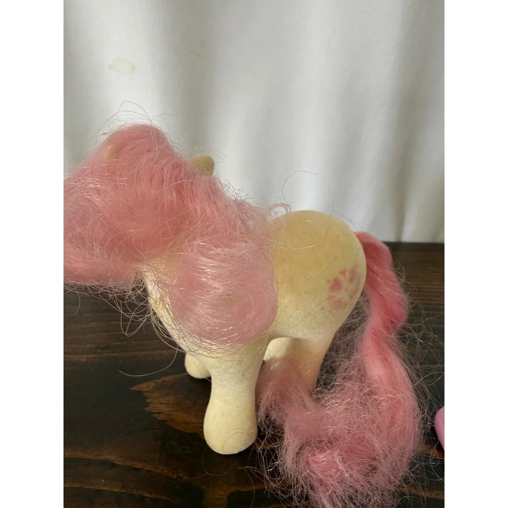Vintage G1 My Little Pony So Soft Sundance Pink Flocked Hasbro 1980s Toy‎